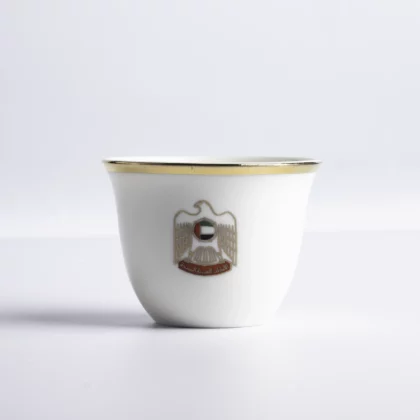 Emirates Coffee Cup – Gold Rim Edition