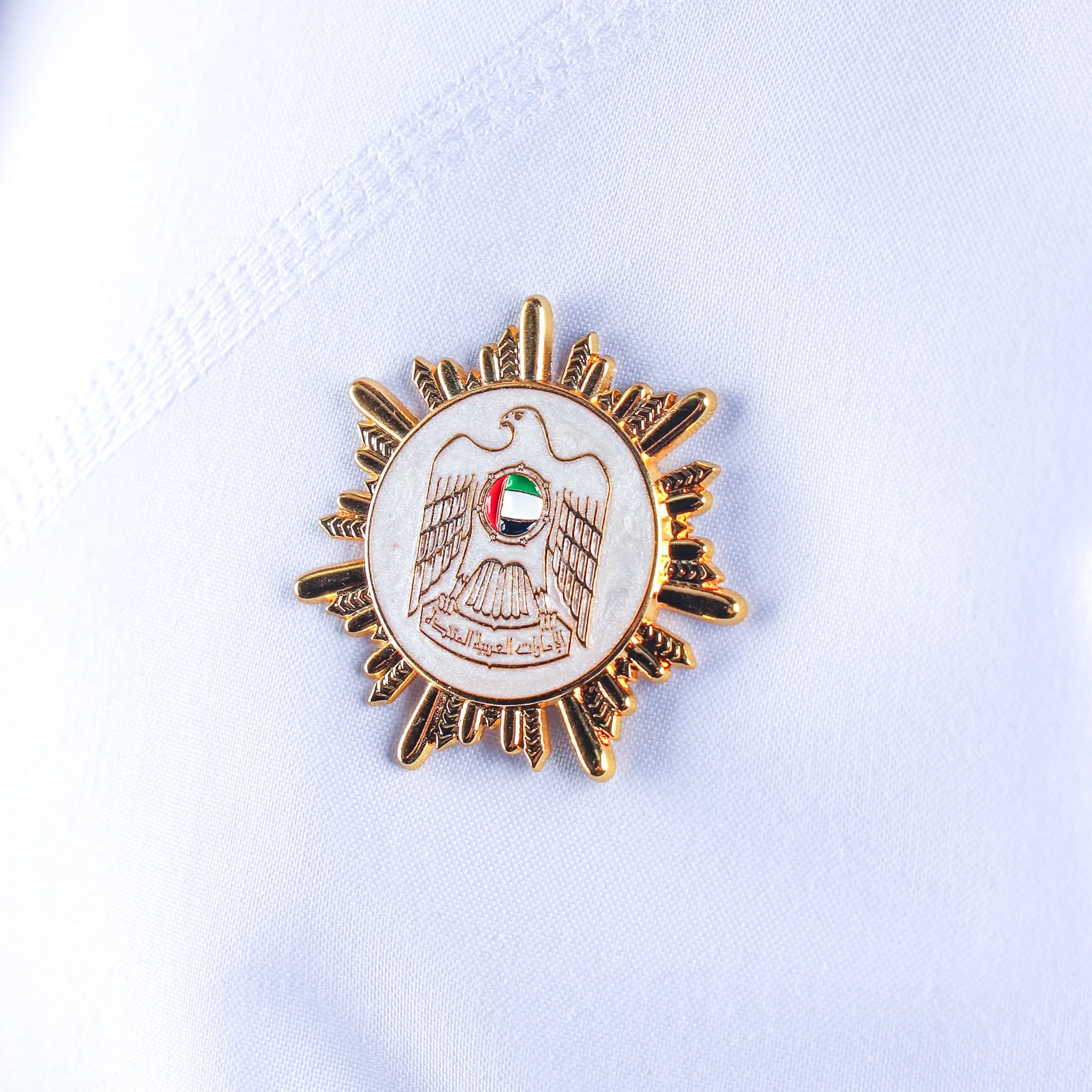 UAE Emblem Pin — Gold Sunburst