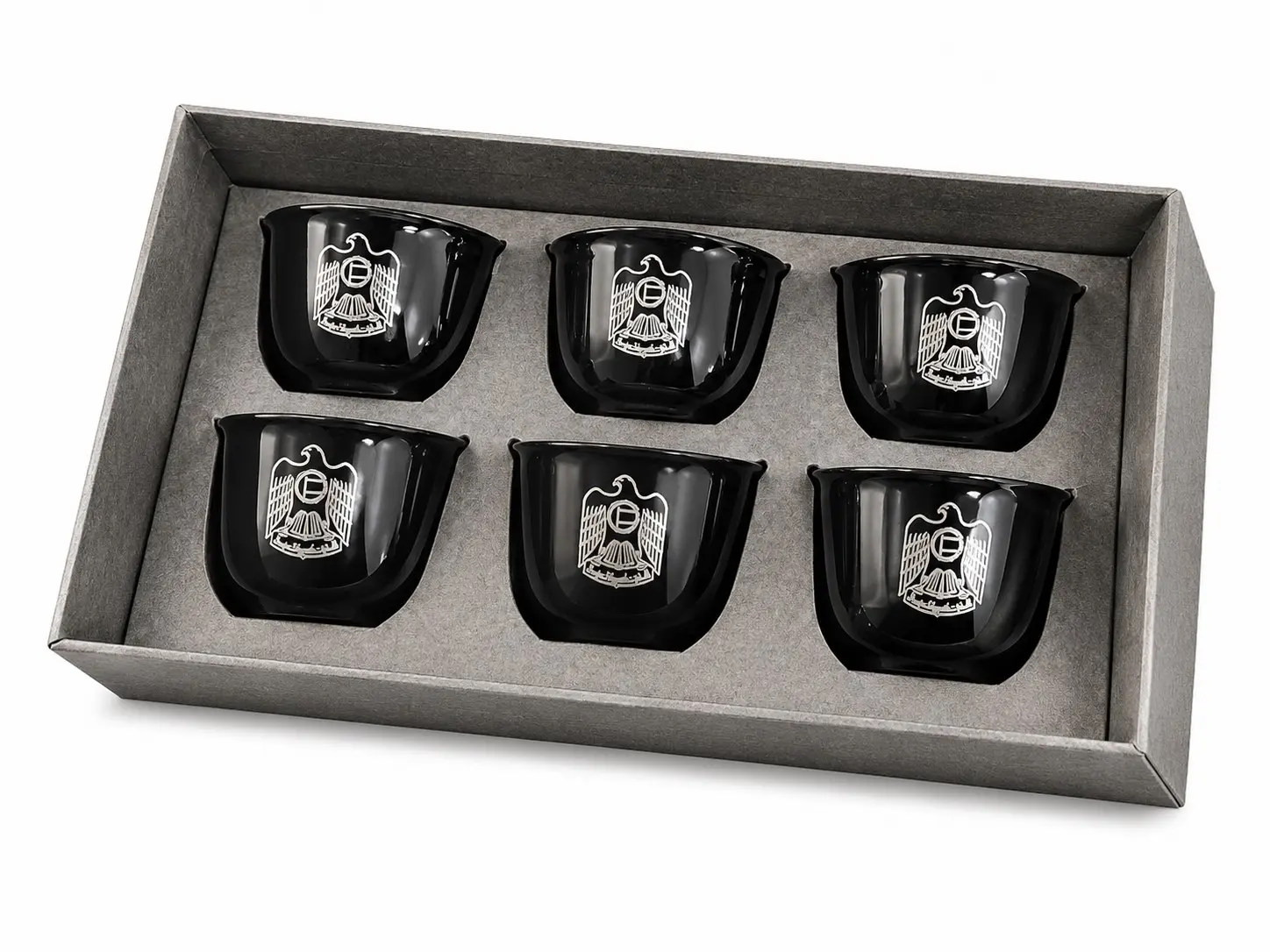 Arabic Coffee Cup Set — UAE Emblem