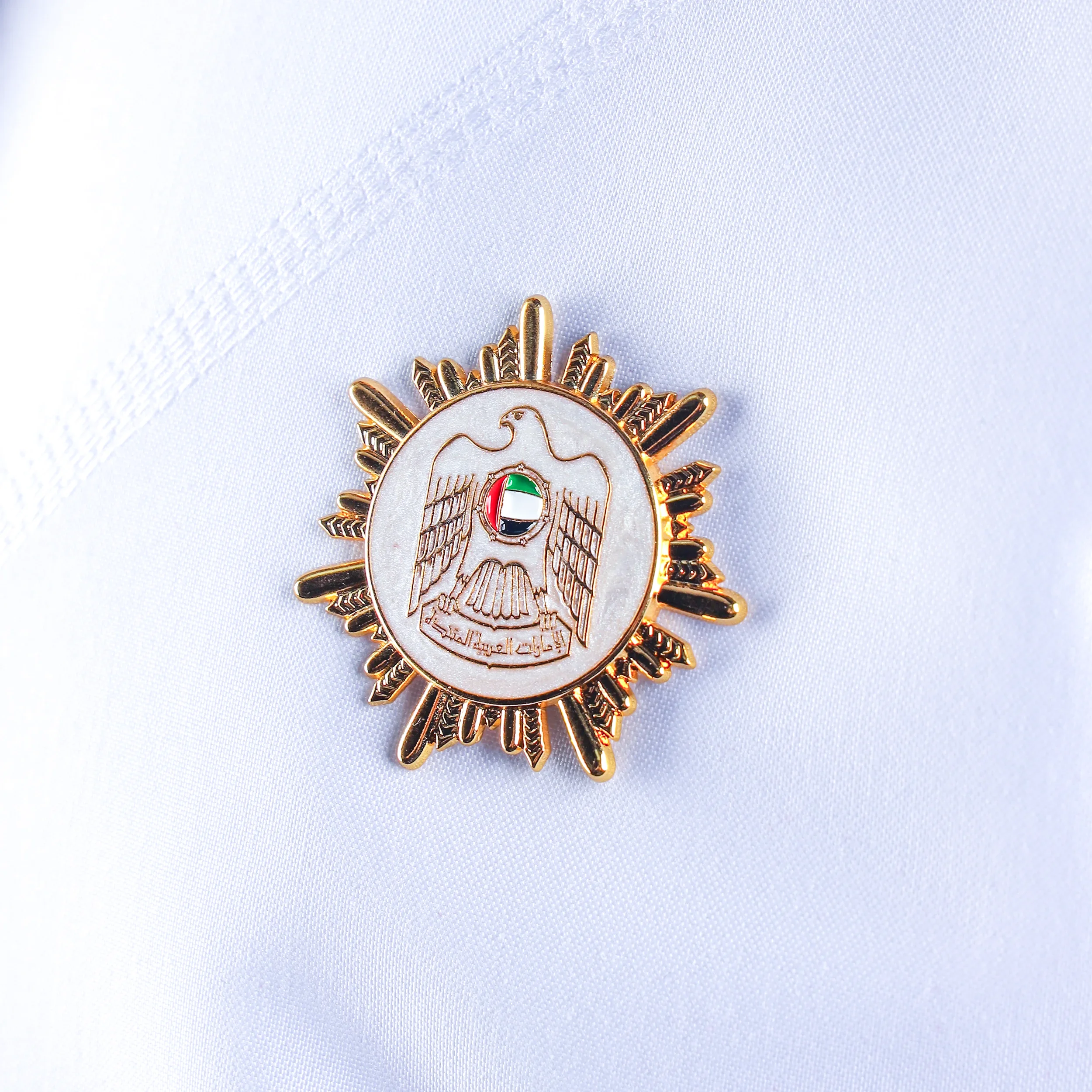 UAE Emblem Pin — Gold Sunburst