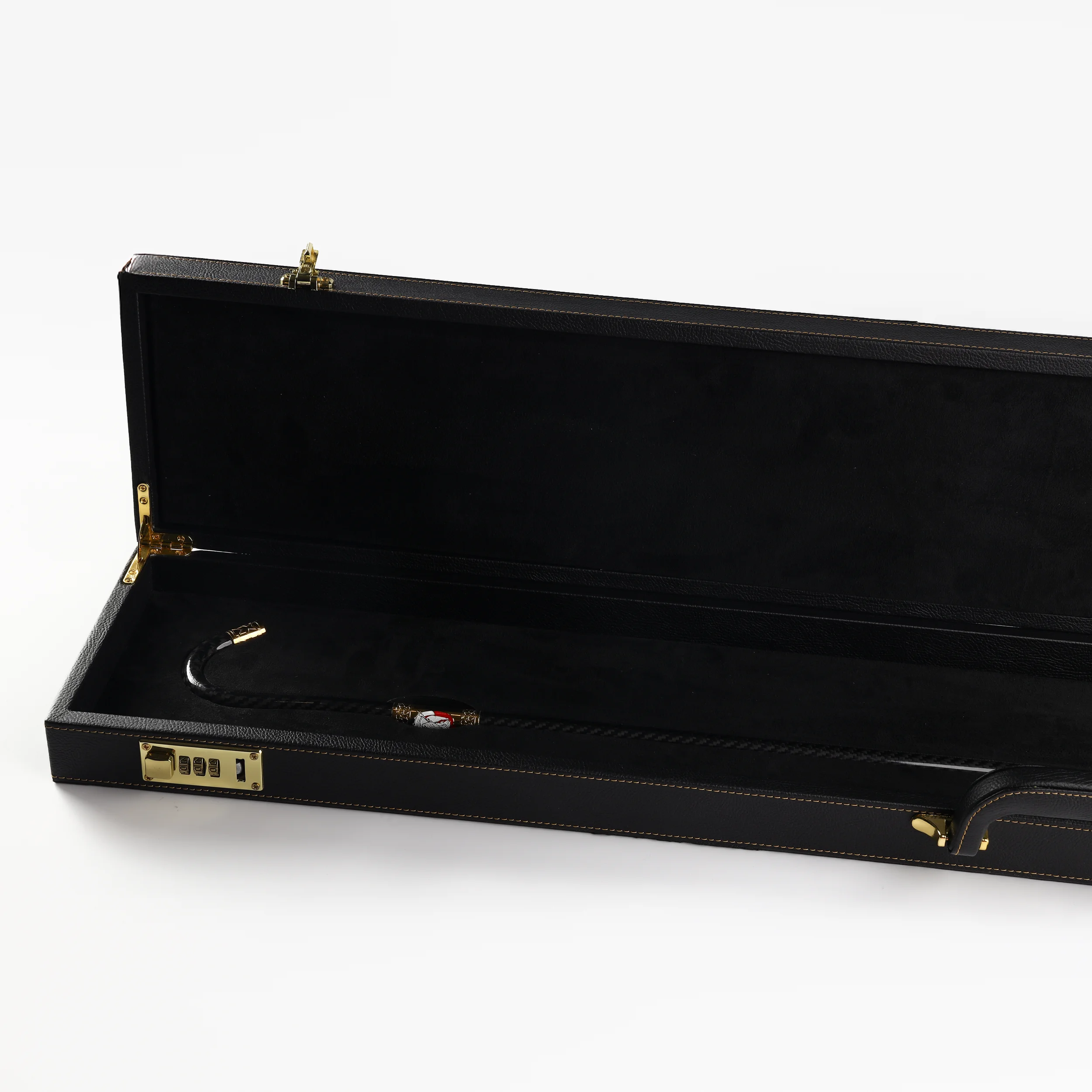 Cane Presentation Box — Leather & Wood